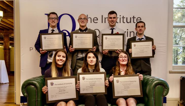 L-R: David Owen, Michael Russell, Thomas O’Boyle and James Butler (top row), Gabrielle Jewett, Katie Sexton and Diane Housley (bottom row) Student Awards