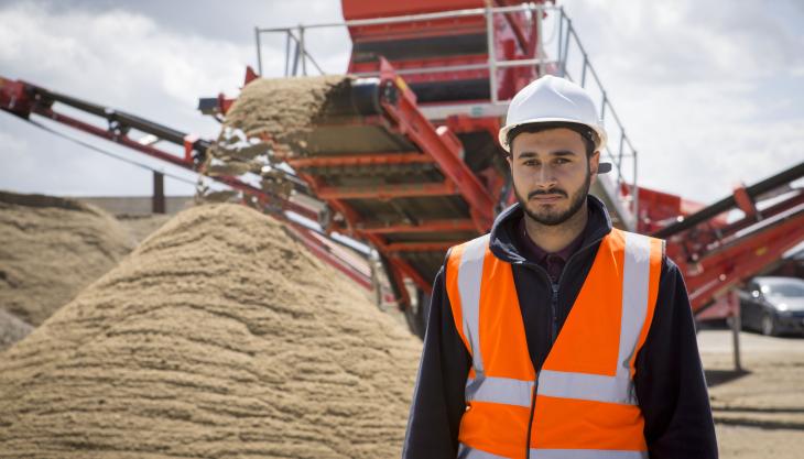 Sukh Gill with the new Terex Finlay 674 screener Gill Aggregates
