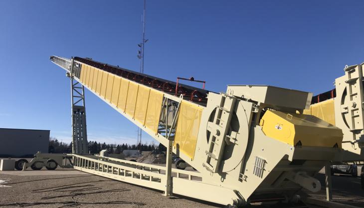 Superior's 210ft TeleStacker conveyor TeleStacker