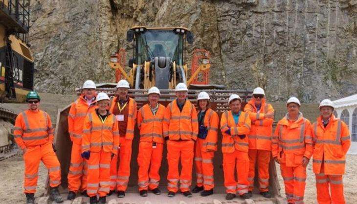 Delegates from the UK National Parks Conference visiting Swinden Quarry Swinden Quarry visitors
