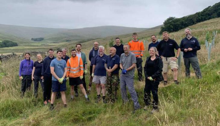 Tarmac employees spend a day volunteering in the Yorkshire Dales Tarmac volunteers