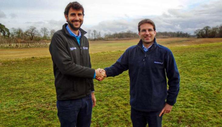 L-R: Enrique Moranmontero, restoration manager at Tarmac, and Jez Perkins, estates manager at Maydencroft Enrique Moranmontero and Jez Perkins