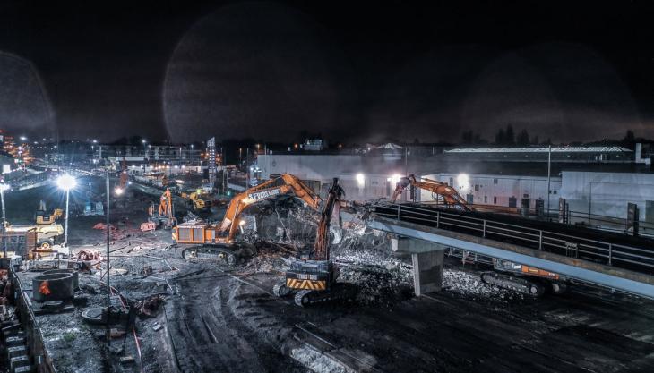Tarmac complete safe dismantling of Perry Barr flyover in Birmingham (photo courtesy of Radar Film) Perry Barr flyover