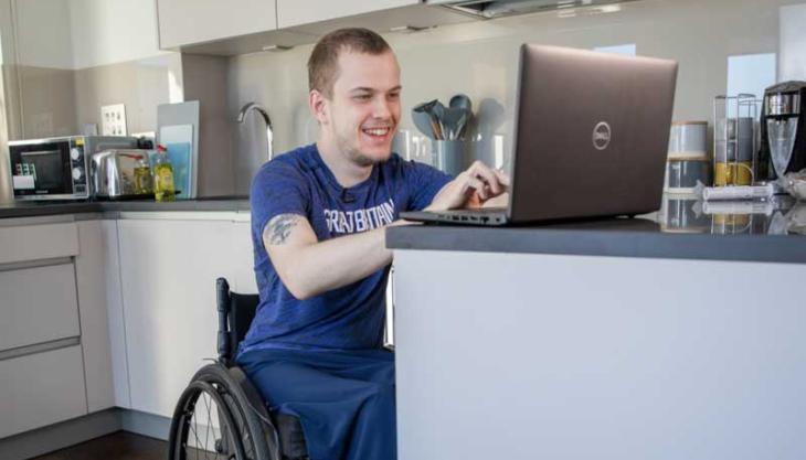 James Freeman, a paralympic athlete and inclusion and diversity intern at Tarmac James Freeman