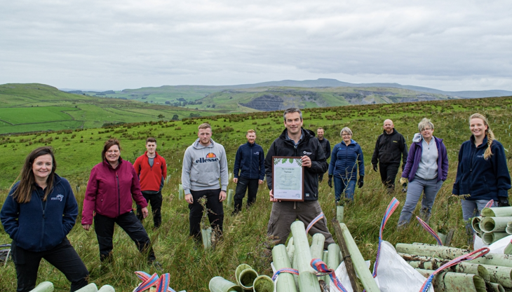 Tarmac employees enjoy a day volunteering with the Yorkshire Dales Millennium Trust Tarmac