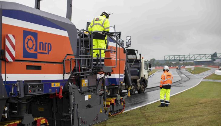 Tarmac have commenced resurfacing work at Silverstone Resurfacing at Silverstone