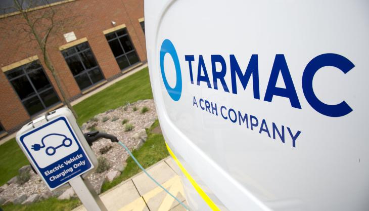 Tarmac will be upgrading their 2,000-strong fleet of corporate cars and vans to electric vehicles by 2030 Electric vehicle charging point
