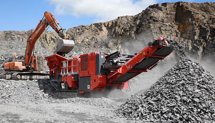 Terex Finlay J-1175 dual-powered jaw crusher