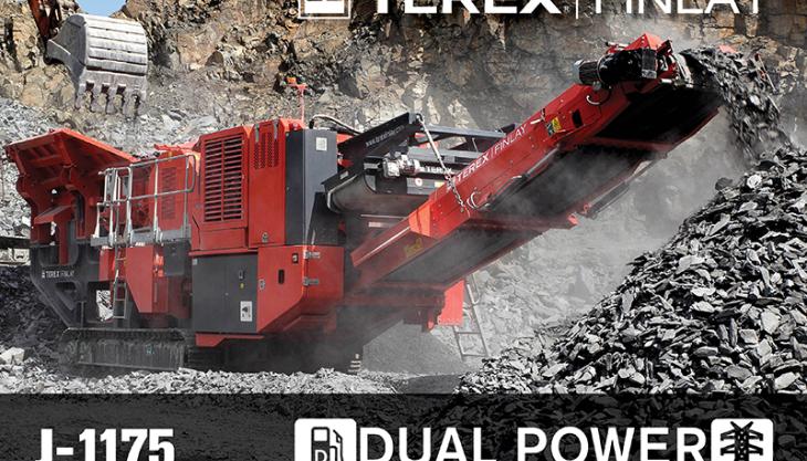 Terex Finlay J-1175 dual-power jaw crusher