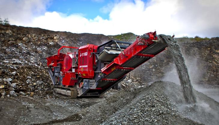 Terex Finlay J-1160 mobile crusher