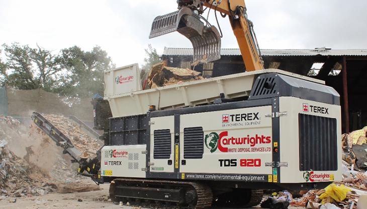 Terex TDS 820 twin-shaft shredder Terex TDS 820 twin-shaft shredder