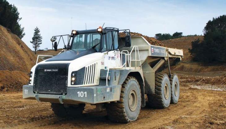 A Terex TA400 dumptruck at Horokiwi Quarry Terex TA400 dumptruck