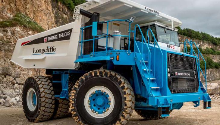 Longcliffe's new Terex Trucks TR70 rigid hauler Terex TR70 rigid dumptruck