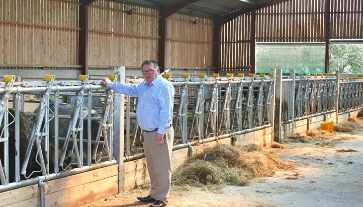 TG Concrete general manager Dave Morris inspects a project completed with the AgriCrete range Dave Morris