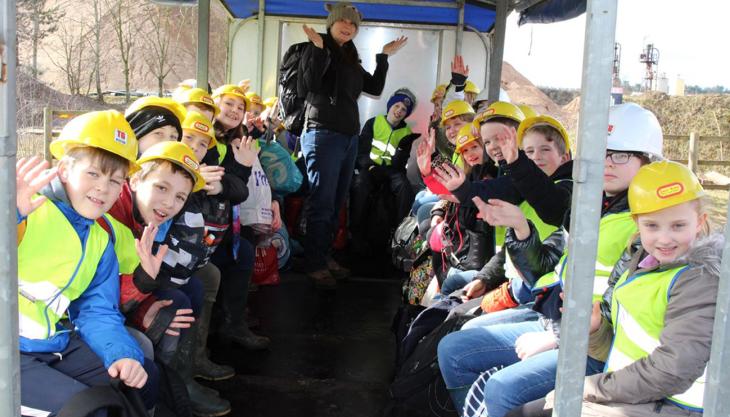 School children visit the TG Group site at Wood Lane, in Ellesmere TG Group School visit