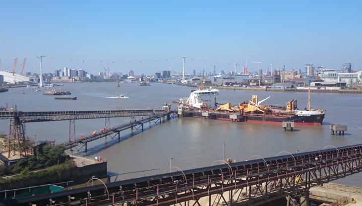 NIC Interim Report highlights how the planning system can restrict the operation of key aggregates facilities such as wharves and rail depots Wharf on the Thames