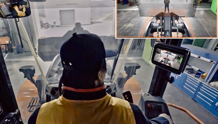 Doosan Infracore has introduced the world’s first wheel loader ‘transparent bucket’ system that allows drivers to see blind spots in front of the actual bucket Doosan transparent bucket