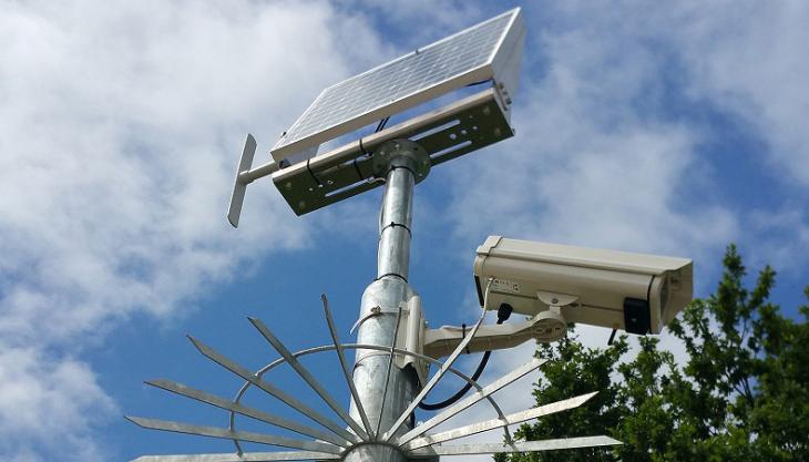 Solar-powered CCTV