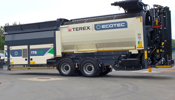 The new Terex Ecotec TTS 518 trommel screen Terex Ecotec TTS 518 trommel screen