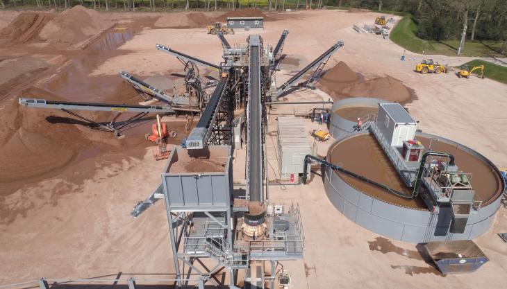 NRS Aggregates' new TWS AggWash 300 wash plant at Woodcote Wood Quarry TWS AggWash 300