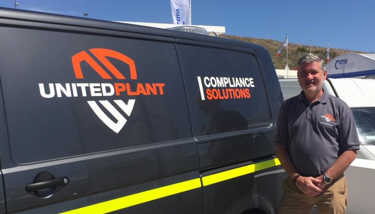 United Plant Managing Director, Greg Mulhearn, with a new service van and brand Greg Mulhearn
