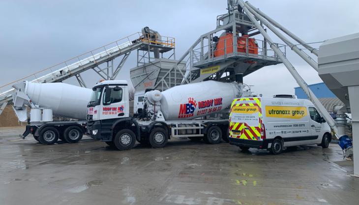 Utranazz Mobile 70 wet-concrete batching plant Utranazz concrete batching facility