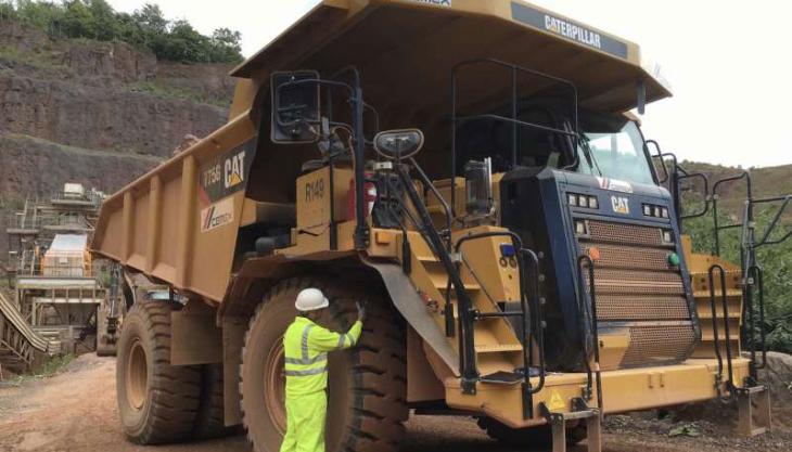 CEMEX UK have renewed their OTR tyre contract with Vacu-Lug CEMEX rigid dumptruck