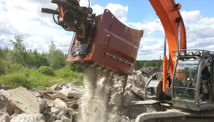 Vipermetal launch new rotary drum crushers Viper crusher bucket