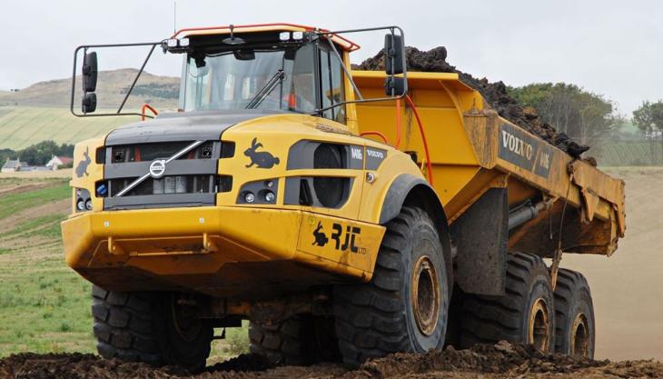 Five new Volvo ADTs for RJT Excavations Volvo A40G dumptruck