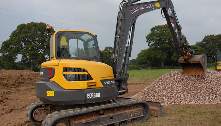 Volvo compact excavator