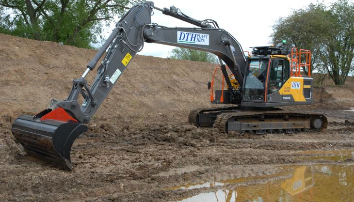 One of the two Volvo EC200E excavators purchased by DTH Plant Hire Volvo EC200E excavator