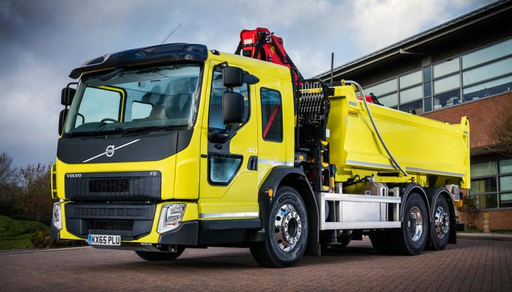 Volvo FE Low Entry Cab tipper with grab Volvo FE Low Entry Cab tipper