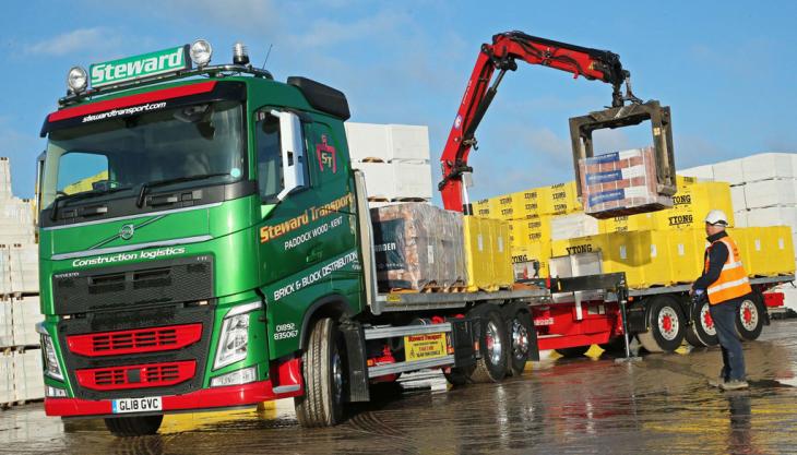 One of Steward Transport’s new Charlton-bodied Volvo FH 6x2 drawbar rigids Volvo FH 6x2 drawbar rigid truck