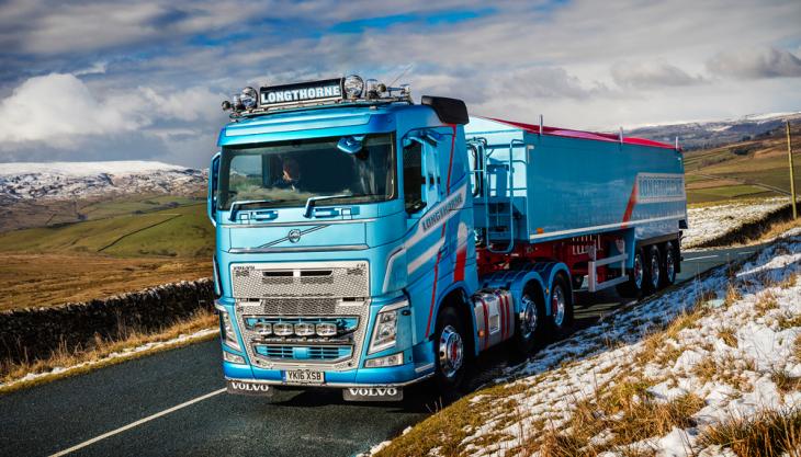 Longthorne of Hebden upgrade haulage fleet Volvo FH 6x2 tractor unit