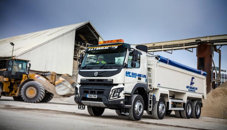 Twenty new Volvo tippers for A&F Haulage Volvo FMX 8x4 tipper