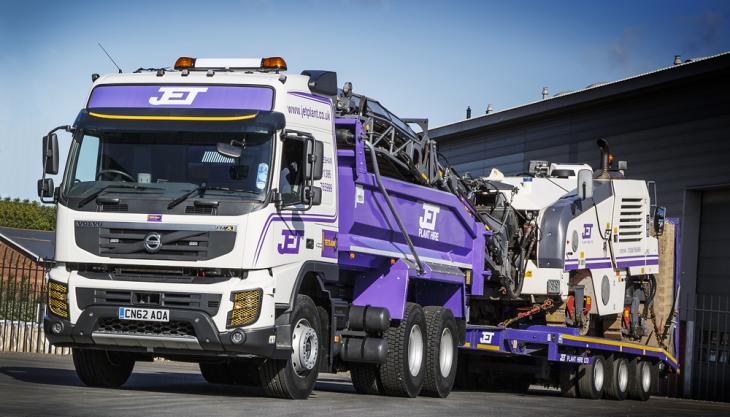 One of the Volvo FMX trucks acquired by Jet Plant Hire
