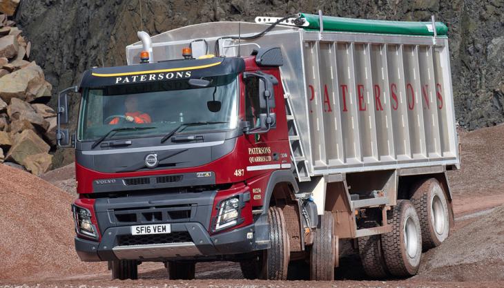 Five new Volvo FMX tippers for Paterson Quarries Volvo FMX tipper