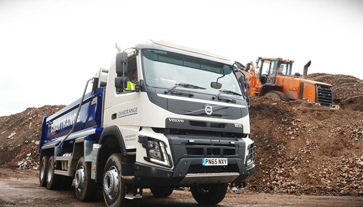 Volvo FMX 8x4 rigid tipper truck