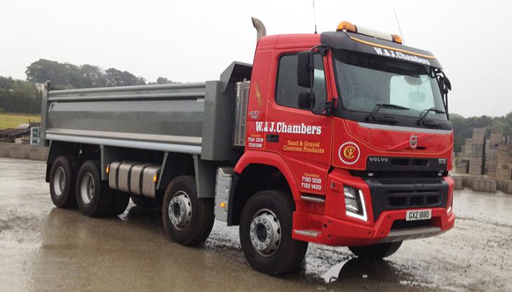 Volvo FMX 8x4 tipper truck