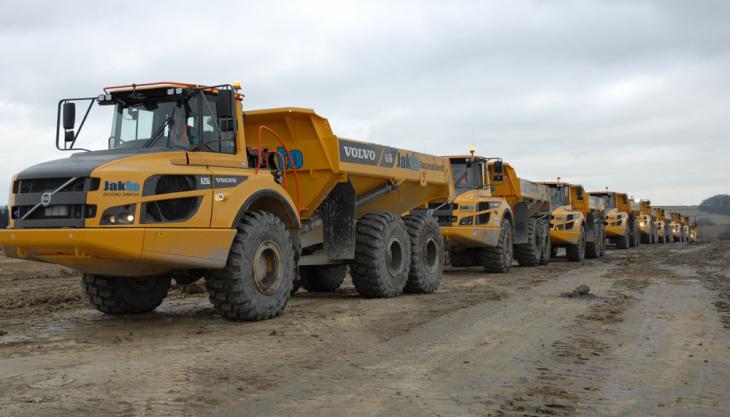 Volvo articulated dumptrucks