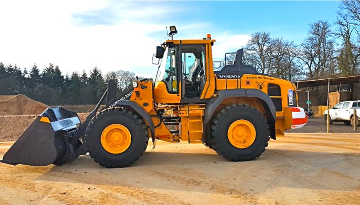 The Volvo L120H wheel loader at Roke Manor Volvo L120H wheel loader