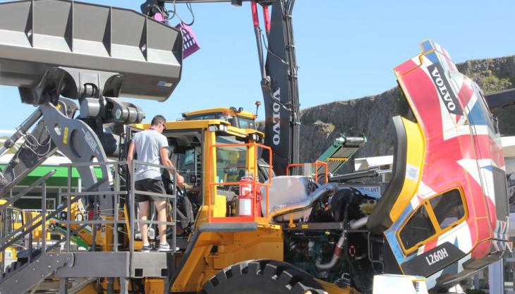 SMT GB's stand at Hillhead 2018 Volvo L260H wheel loader