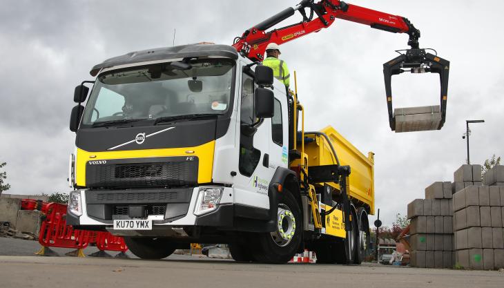 One of Ringway's new Volvo FE 6x2 rigid trucks with low-entry cab Volvo FE truck