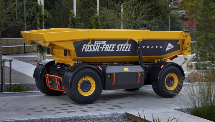 Volvo have revealed the world’s first vehicle made of fossil-free steel from SSAB Volvo concept