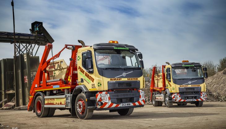 New Volvo skip loaders for Peak Waste Recycling New Volvo skip loaders for Peak Waste Recycling