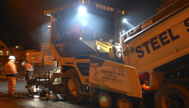 Volvo asphalt paver