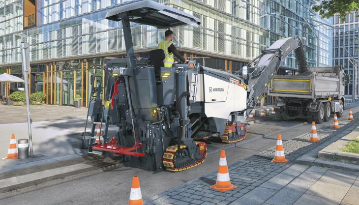 The new W100Fi compact milling machine from Wirtgen W100Fi cold asphalt milling machine