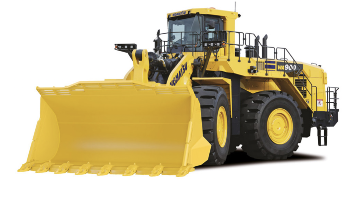 The new Komatsu WA900-8 wheel loader Komatsu WA900-8 wheel loader
