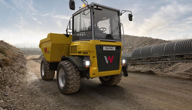 Wacker Neuson dual-view DV90 truck in action Wacker Neuson dual-view truck