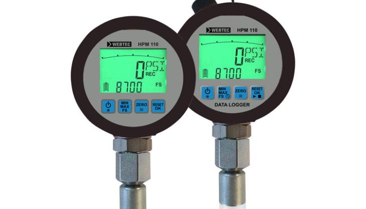Webtec's HPM110 digital pressure gauge HPM110 digital pressure gauge